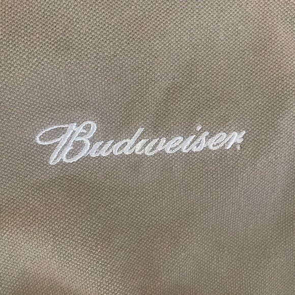 Budweiser Polo Shirt Bud Beer CONCEPTS Pine Island Men’s Cotton Beige Sz XL - Picture 5 of 6